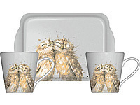 WRENDALE OWL - Pimpernel Mug & Tray Set -  Geschenkset