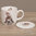Wrendale Becher & Coaster Set - PIGGY IN THE MIDDLE - Designs Nagetiere