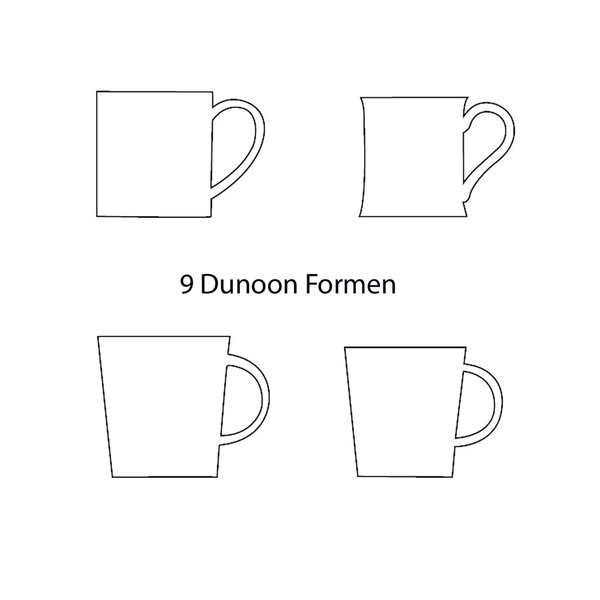 Dunoon Tassen in 9 unterschiedlichen Formen und vielfältiger Motivauswahl