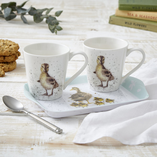 Wrendale Mug & Tray Geschenk-Sets mit wunderschönen Wrendale Motiven, bezaubernde Tiermotive von Hannah Dale.