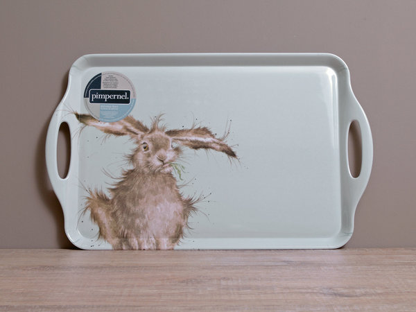 WRENDALE Melamine Tray - Hare - Großes Tablett Hase
