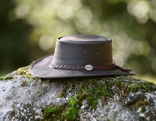 Lederhut - SQUASHY Fullgrain Brown - Barmah Hats
